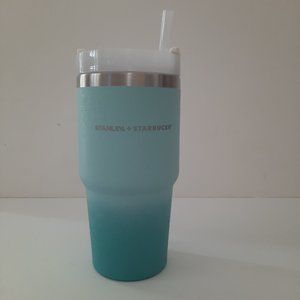Starbucks Stanley Cup 20 Oz Stainless Steel Vacuum Straw Cup Ombre Teal Tumbler